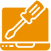 Laptop with screwdriver icon.
